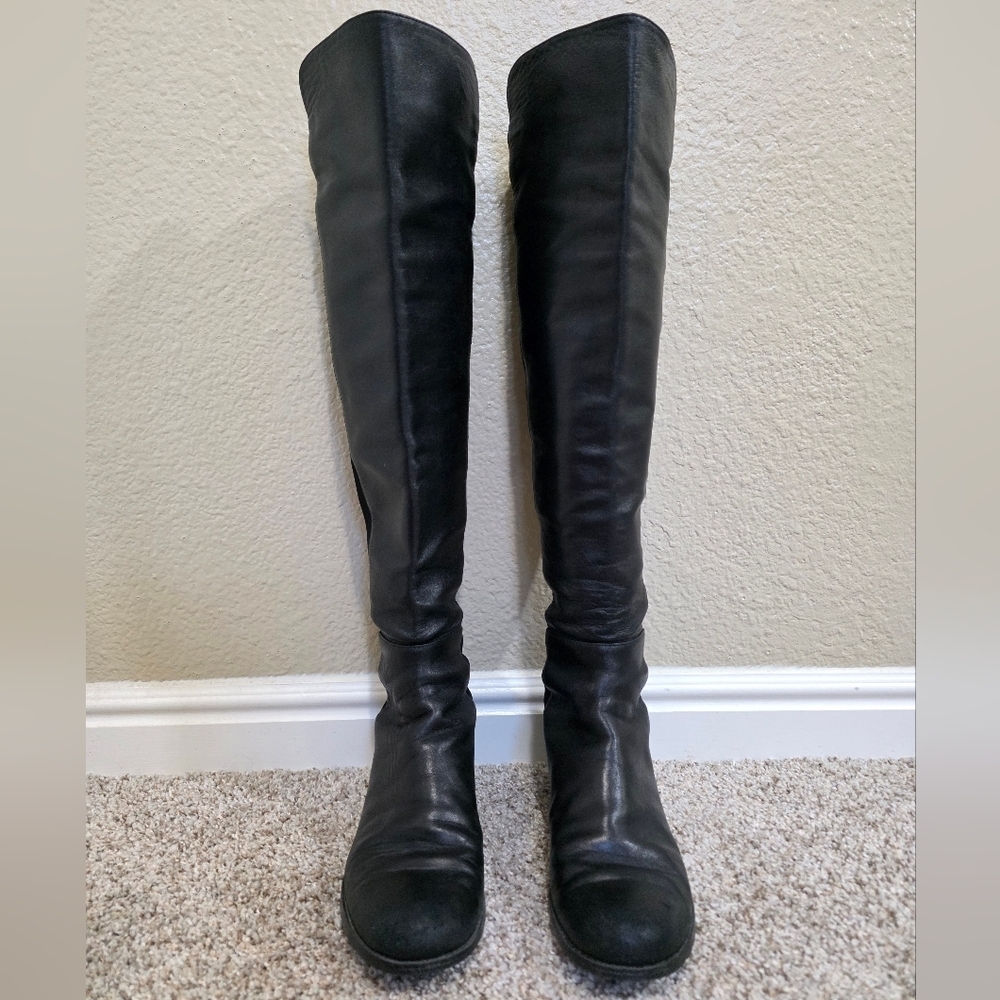 Stuart Weitzman 5050 Black Over the Knee Boots Size 7 - Picture 2 of 10